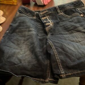 Dark Denim Shorts by Simply Vera gently worn